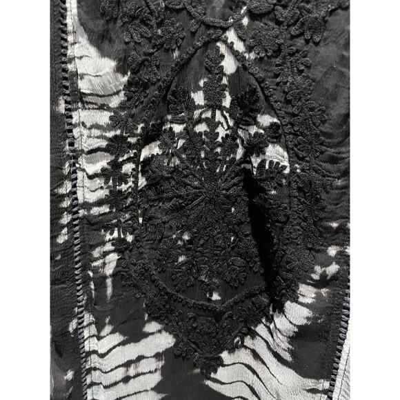 Rungolee Women's Fairy Black Crepe Silk Tie Dye Dress - Small - Picture 4 of 9